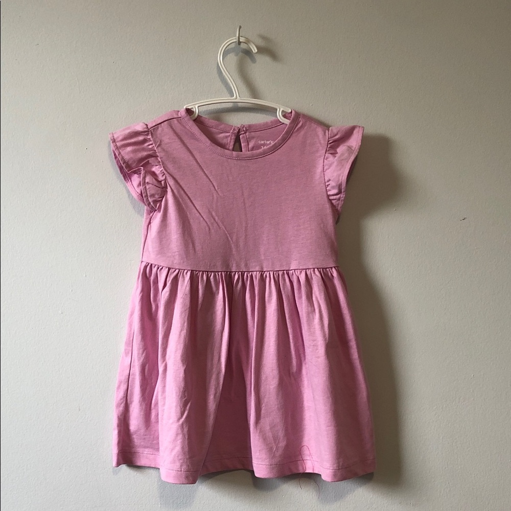 Carter's Pink Flutter-Sleeve Girl's Casual Dress